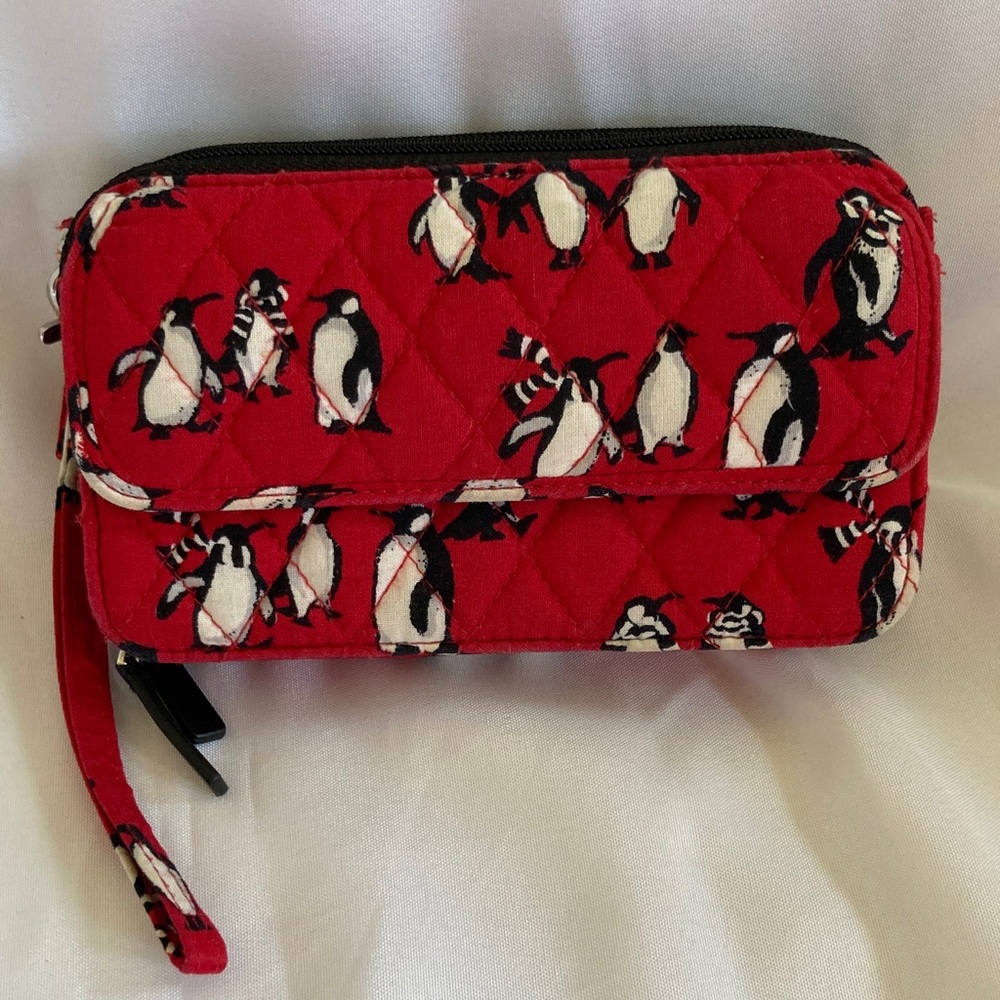 Vera Bradley Red Penguin Clutch Wristlet